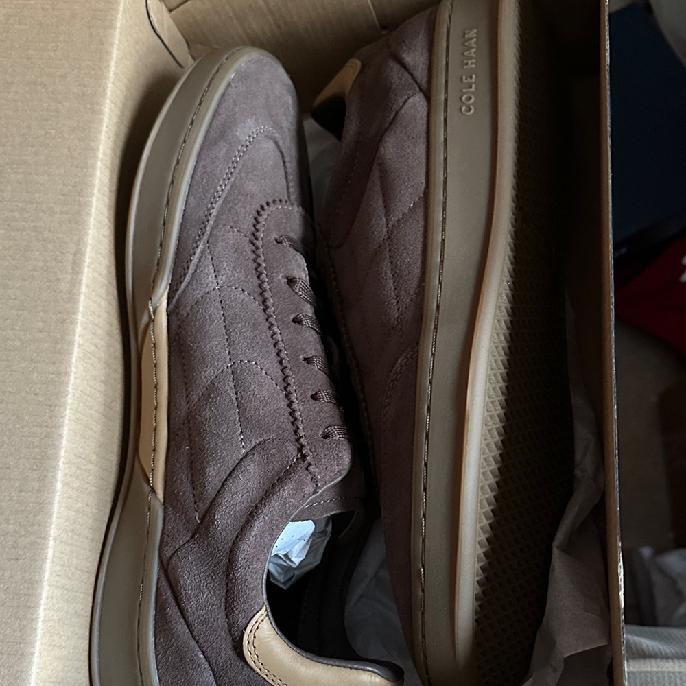 Cole Haan Men's Grandpro Breakaway Brown Sneakers - Picture 2 of 3